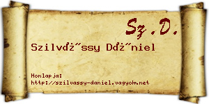Szilvássy Dániel névjegykártya
