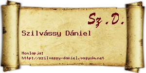 Szilvássy Dániel névjegykártya