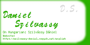daniel szilvassy business card